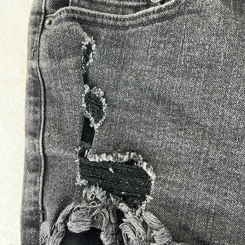 Aeropostale Black Jean Shorts High Waisted Shorty Distressed Womens Size 6